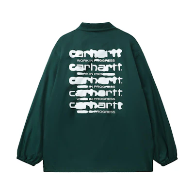 Carhartt WIP Logo Print Coach Jacket Unisex Forest Green CHXJKA241003MGRD