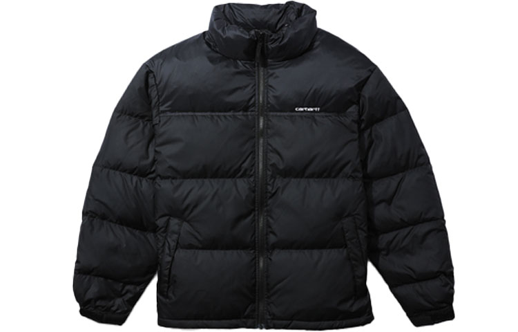 Carhartt WIP Logo Print Down Jacket Winter Black CHXDNA192002D-BKA