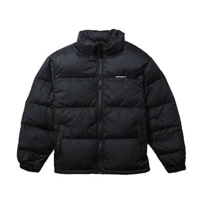 Carhartt WIP Logo Print Down Jacket Winter Black CHXDNA192002D-BKA