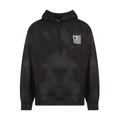 Carhartt WIP Logo Print Drawstring Hoodie Black I031405-IK5-XX