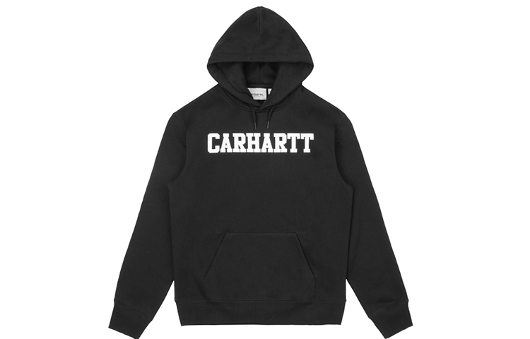 Carhartt WIP Logo Print Hoodie Black I0246699-28