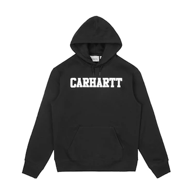 Carhartt WIP Logo Print Hoodie Black I0246699-28