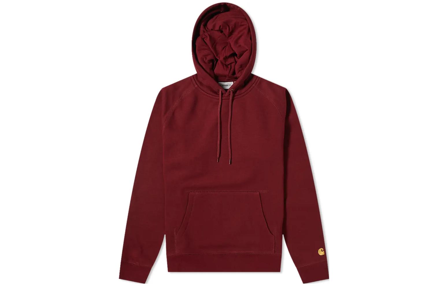 Carhartt WIP Logo Print Hoodie Brick Red - Casual Long Sleeve I026384-0HN