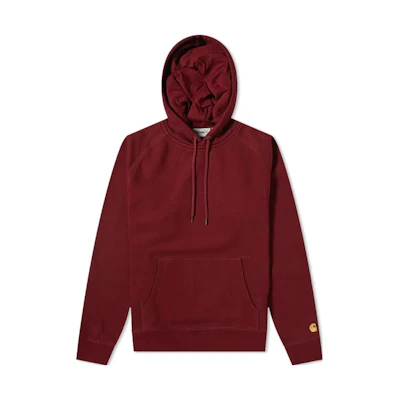 Carhartt WIP Logo Print Hoodie Brick Red - Casual Long Sleeve I026384-0HN