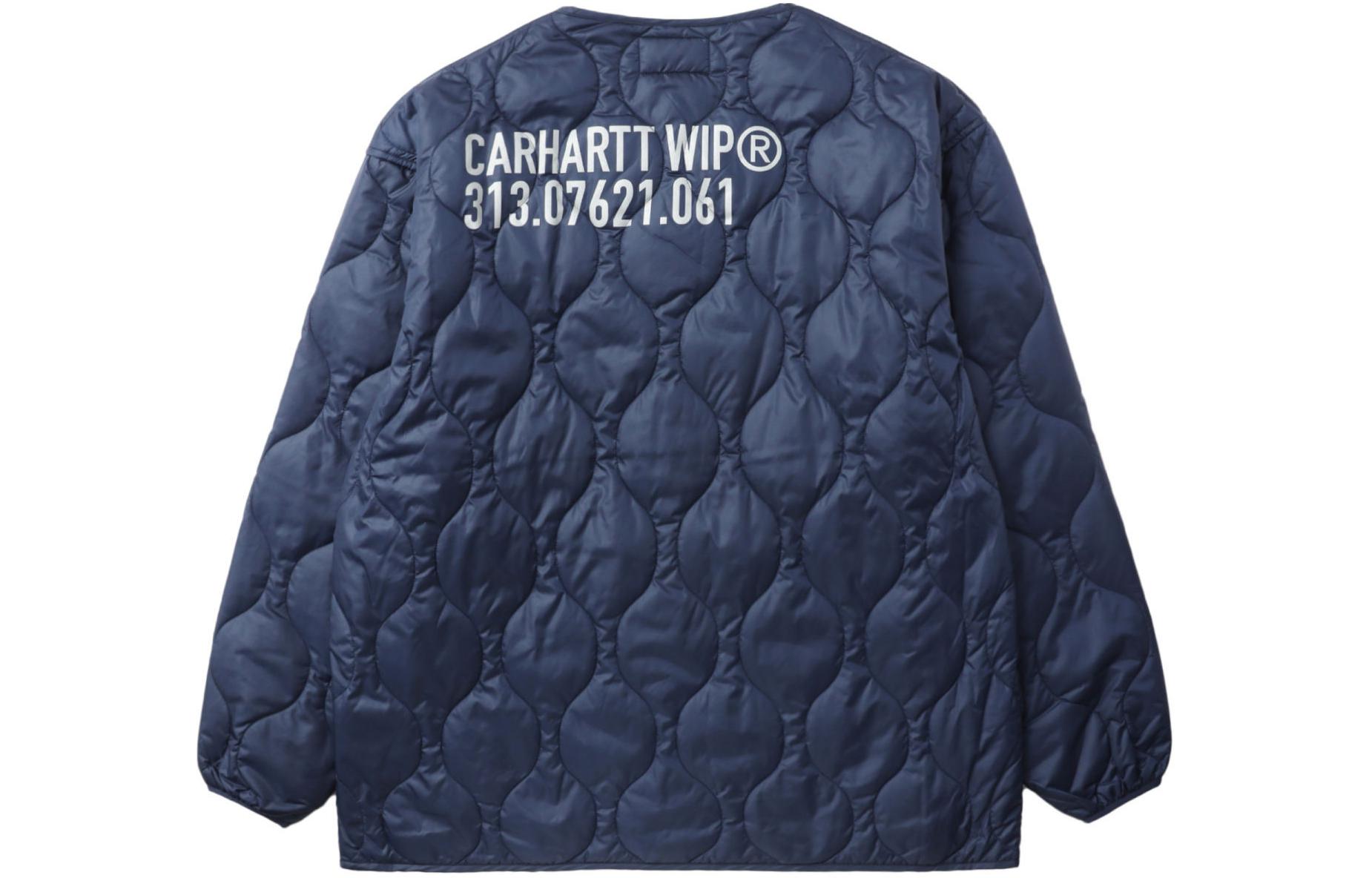 Carhartt WIP Logo Print Padded Military Jacket Unisex Casual Blue CHXJKF23A056LBLX 圖 2