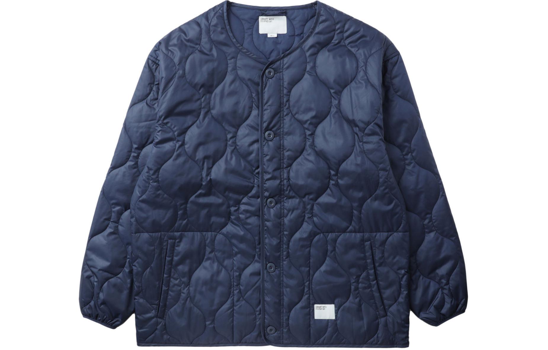 Carhartt WIP Logo Print Padded Military Jacket Unisex Casual Blue CHXJKF23A056LBLX 圖 3