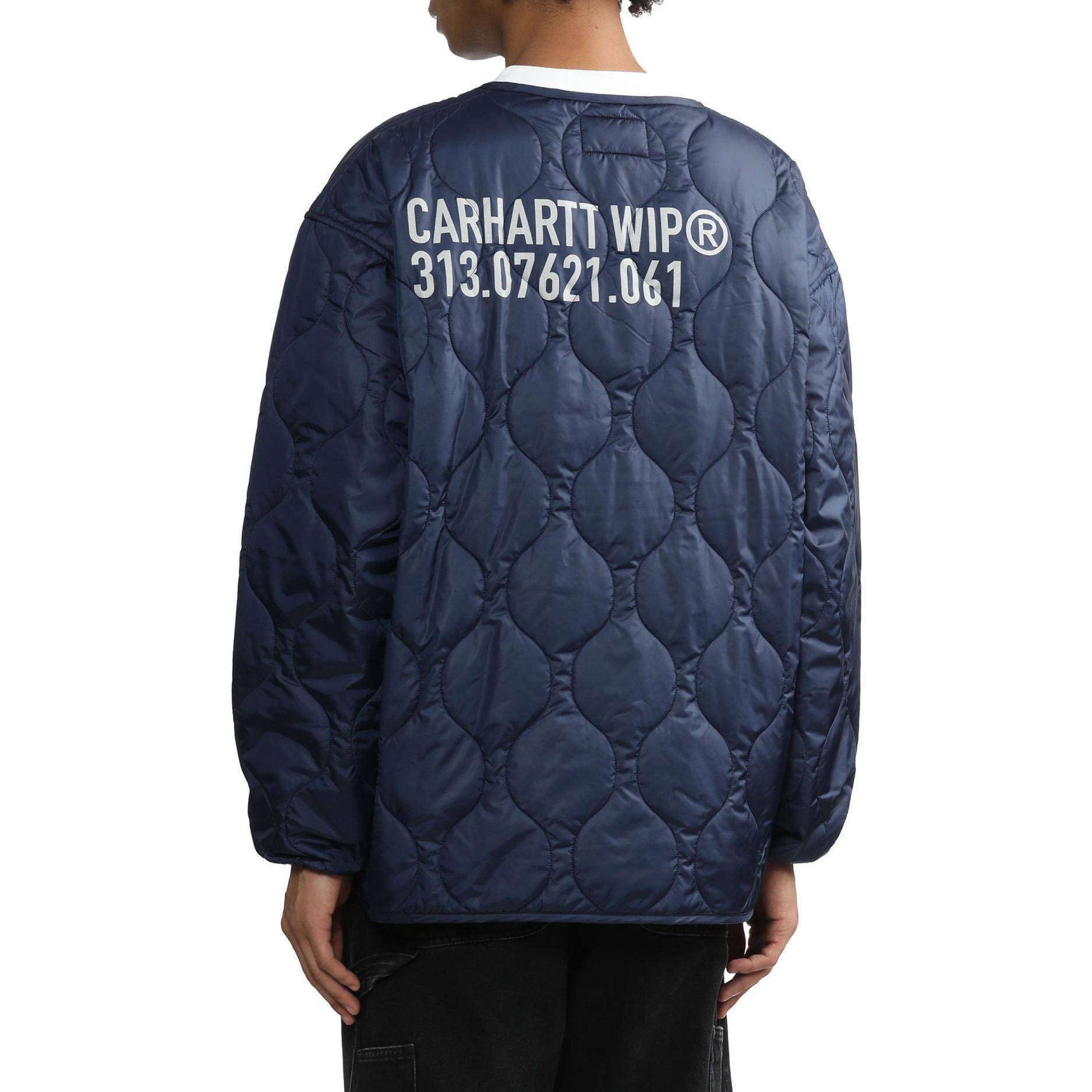 Carhartt WIP Logo Print Padded Military Jacket Unisex Casual Blue CHXJKF23A056LBLX 圖 5