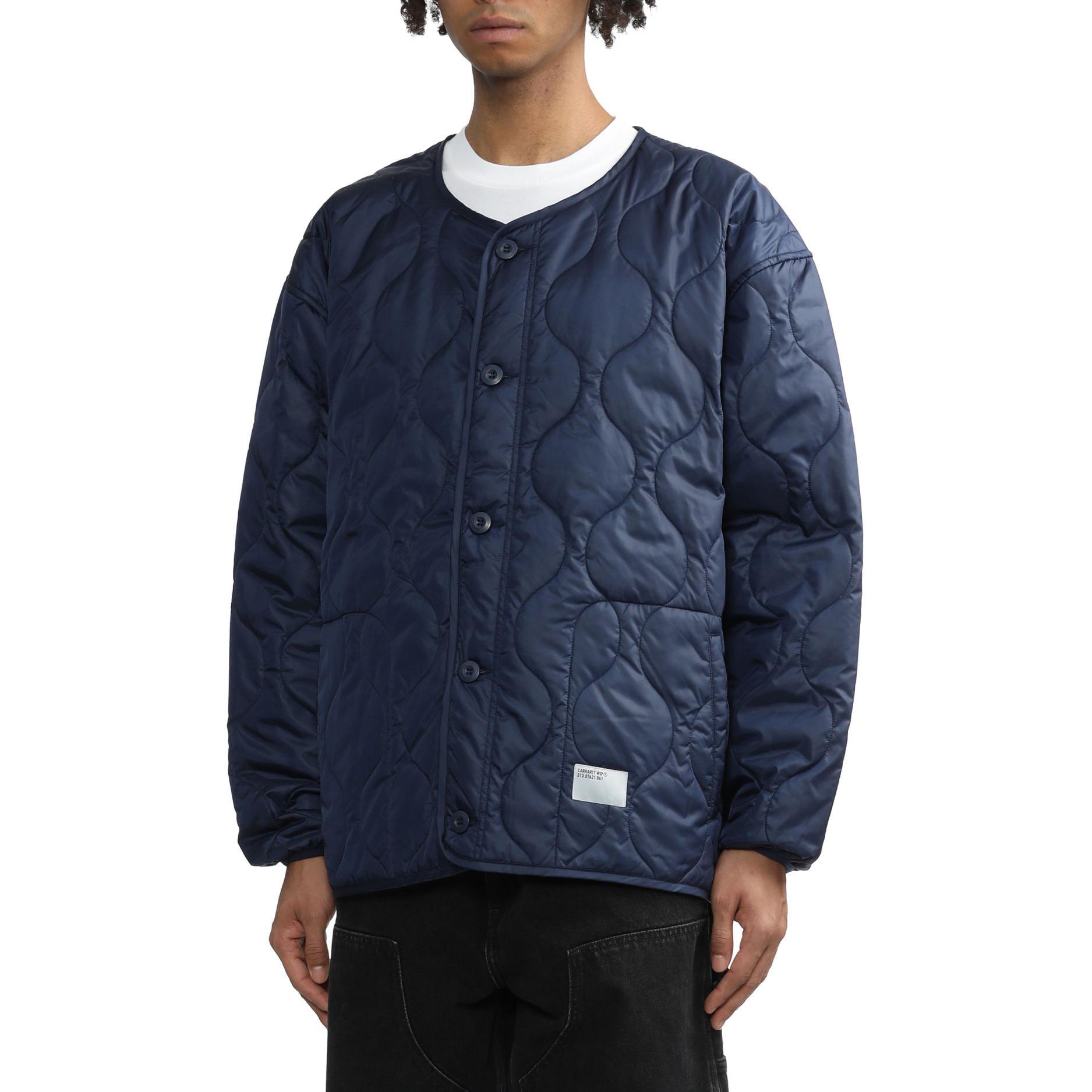 Carhartt WIP Logo Print Padded Military Jacket Unisex Casual Blue CHXJKF23A056LBLX 圖 6