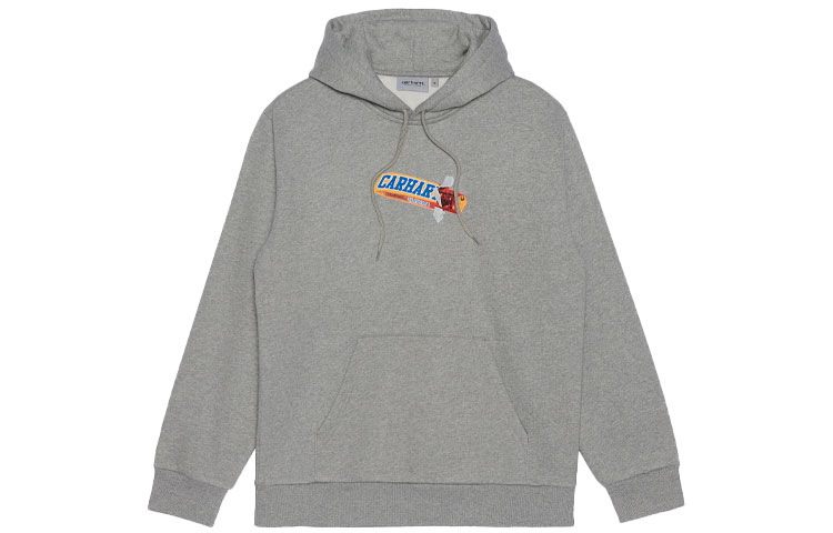 Carhartt WIP Logo Print Pullover Hoodie Men’s Grey I029532-V6-XX