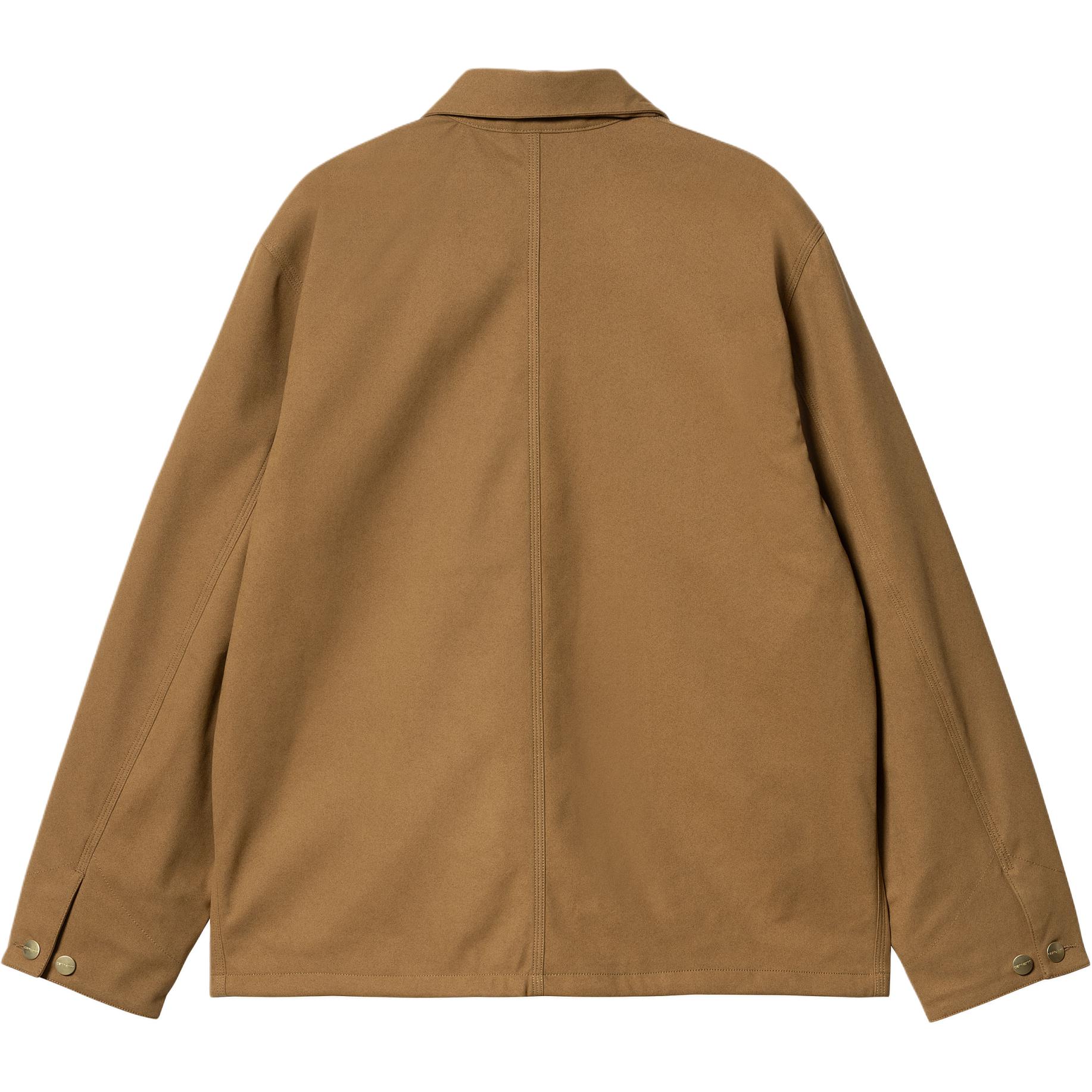 Lookbook Carhartt WIP Jaket Kemeja Coklat Lengan Panjang Pria dengan Logo. I033717-HZ-XX