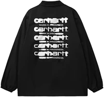 Carhartt WIP Logo Printed Coach Jacket Unisex Black CHXJKA241003MBKX Carhartt WIP Logo Printed Coach Jacket Unisex Black CHXJKA241003MBKX