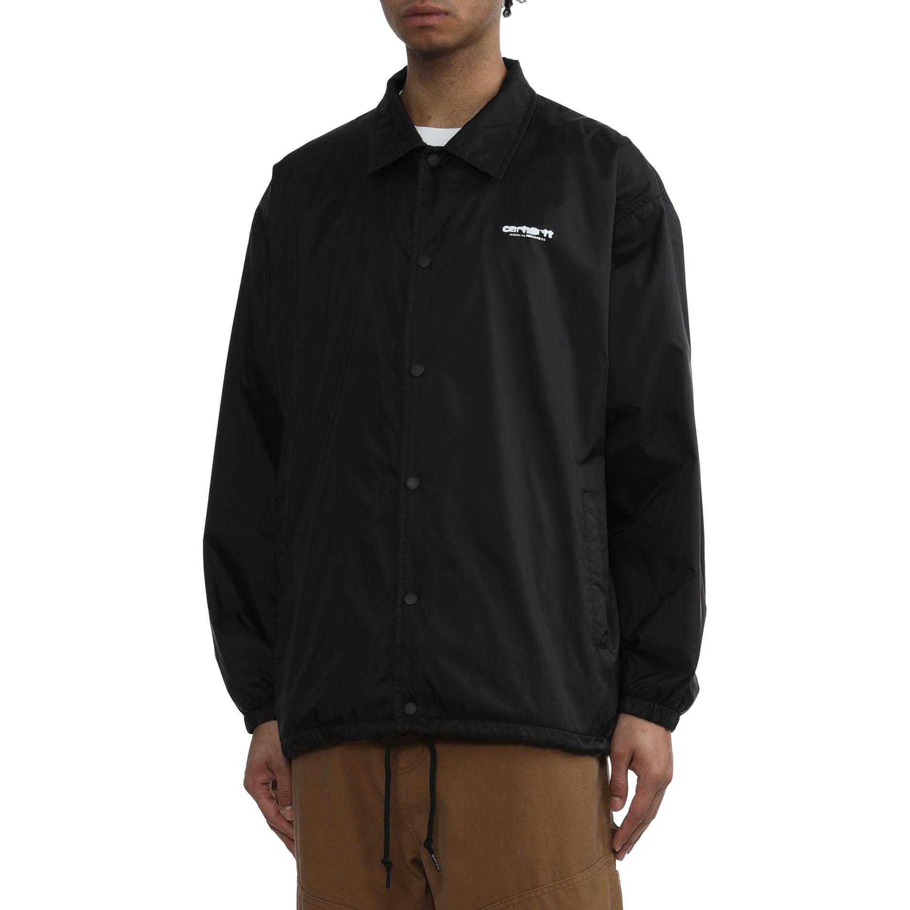 Details for Carhartt WIP 徽標印花教練外套 男女款 黑色 CHXJKA241003MBKX