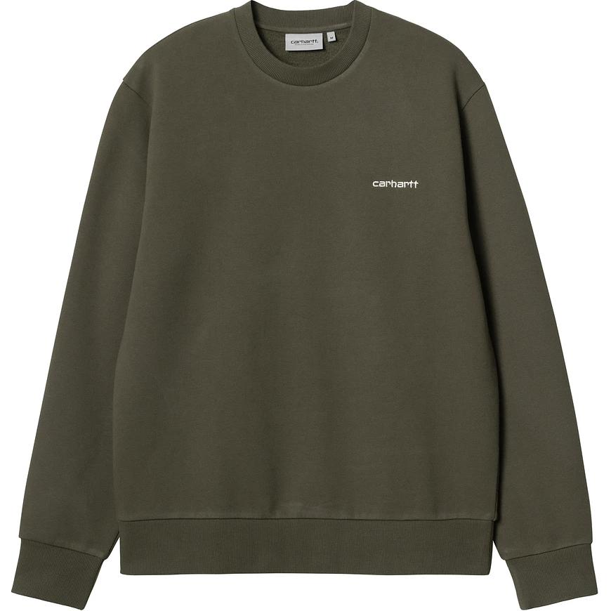 Carhartt WIP Logo Printed Crewneck Sweatshirt Men’s Green I033657-00X-XX