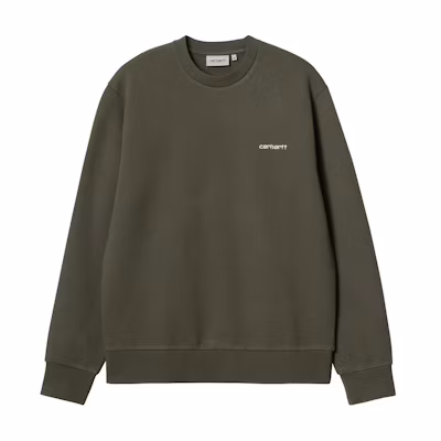 Carhartt WIP Logo Printed Crewneck Sweatshirt Men’s Green I033657-00X-XX