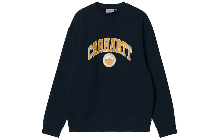 Carhartt WIP Logo Printed Crewneck Sweatshirt Navy Blue () I029510-0EJ-XX