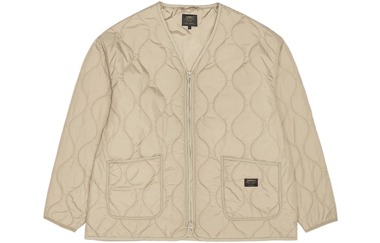 Carhartt WIP Logo Quilted Zip Jacket Deep Khaki CHXJKA212004H-KHX