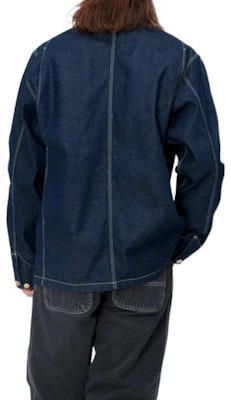 Carhartt WIP Logo Vintage Washed Multi-Pocket Denim Jacket Men I031896-01-2Y Purchase Carhartt WIP Logo Vintage Washed Multi-Pocket Denim Jacket Men I031896-01-2Y