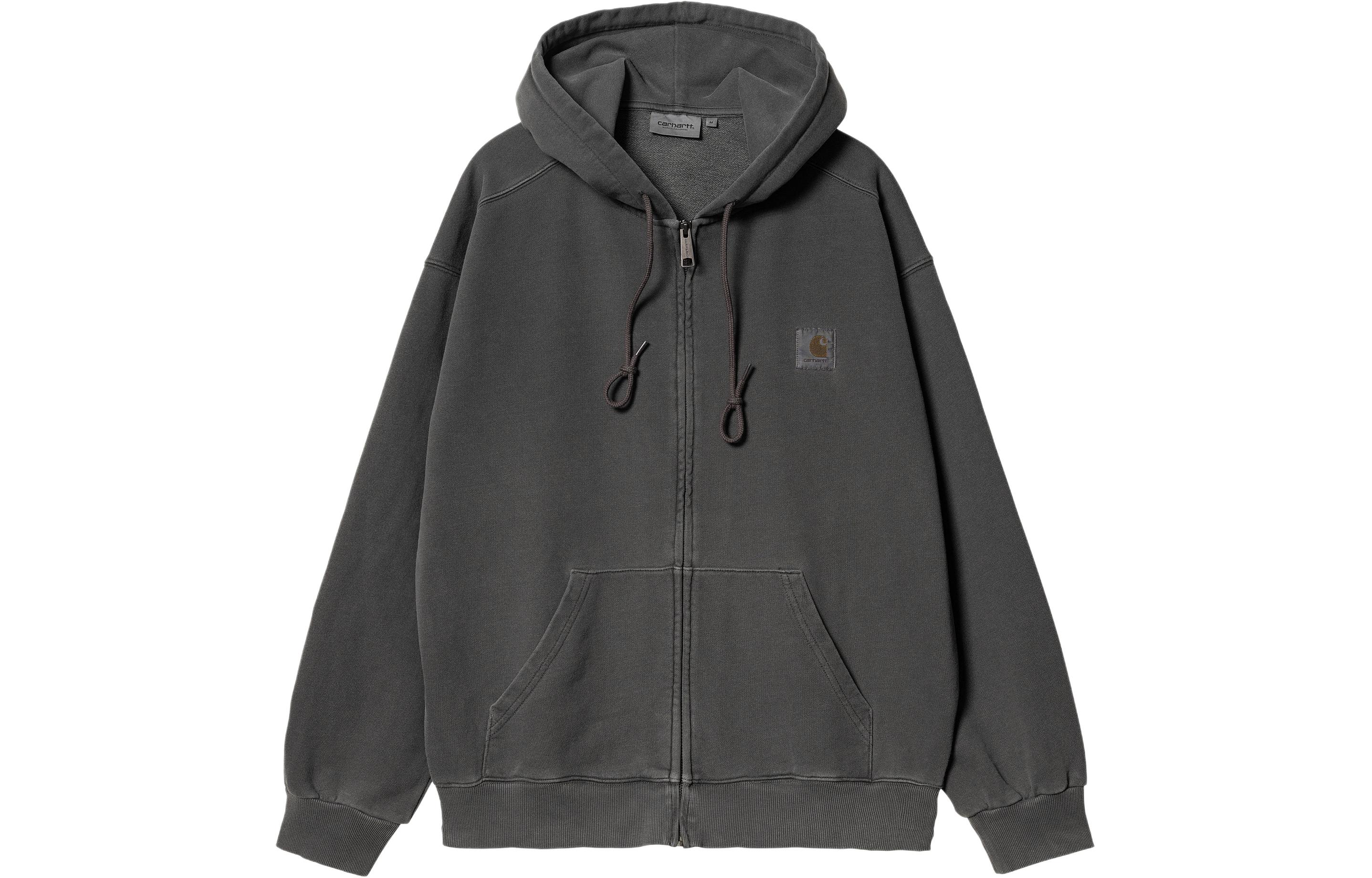 Carhartt WIP Loose-Fit Zip-Up Jacket with Square Label Unisex - Charcoal Grey I033064-98-GD