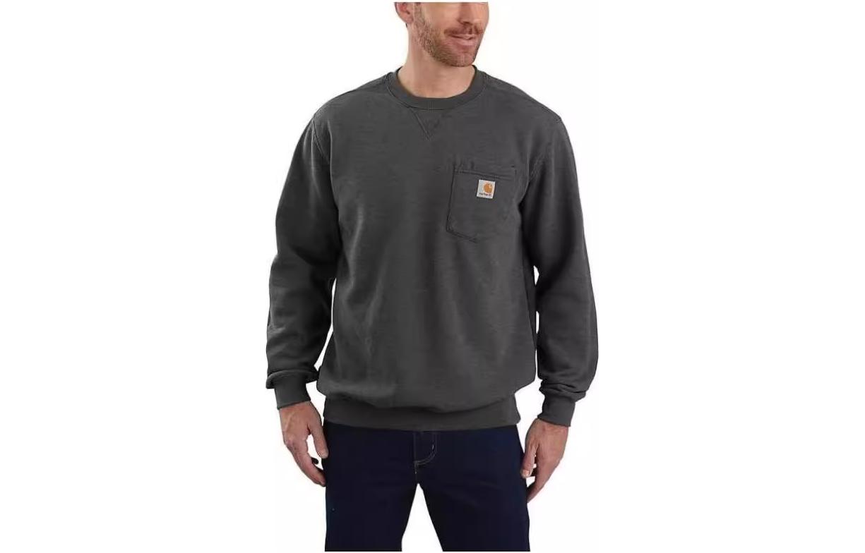 Carhartt WIP Loose Fit Crewneck Sweatshirt Gray Long Sleeve Pullover 10449046