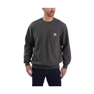 Carhartt WIP Loose Fit Crewneck Sweatshirt Gray Long Sleeve Pullover 10449046