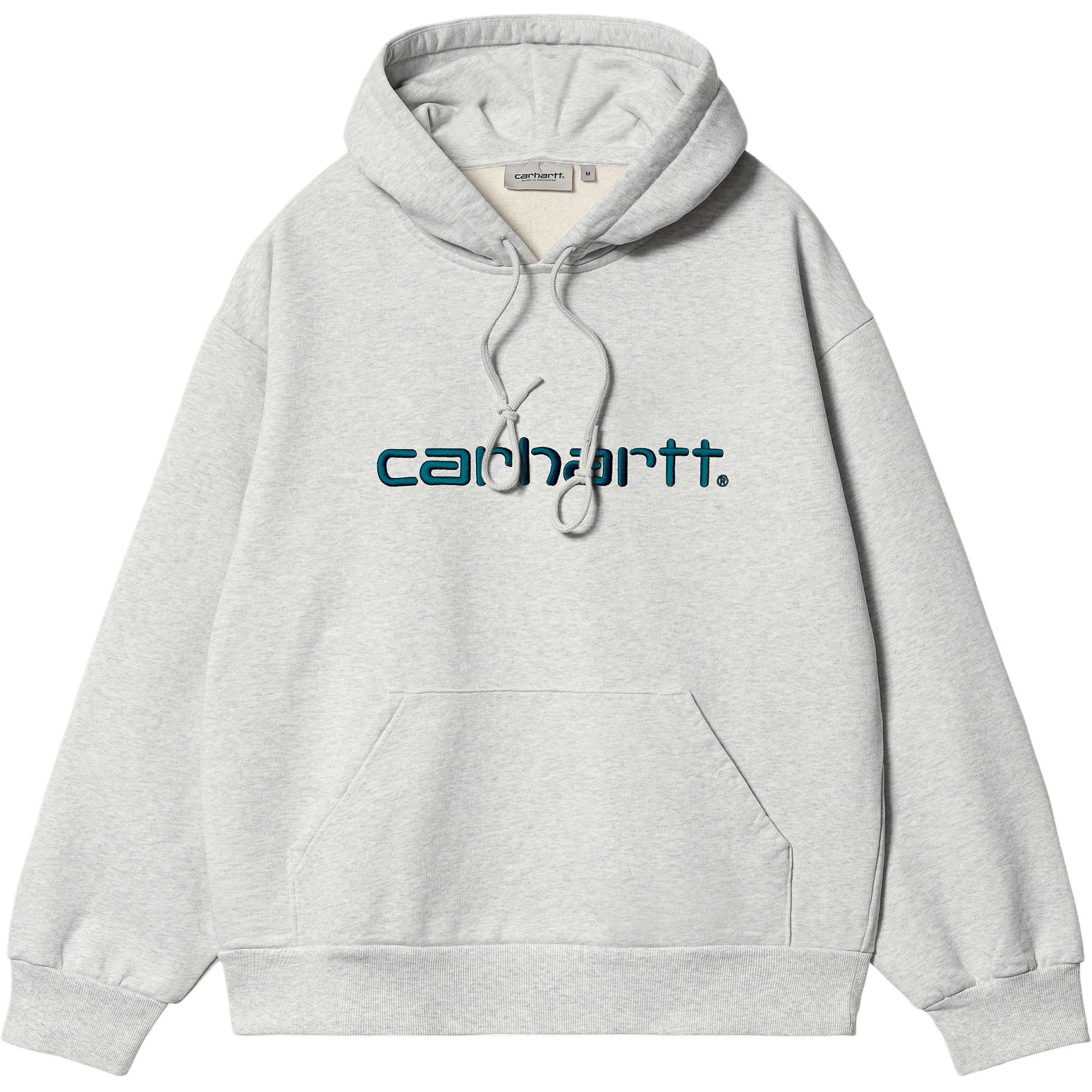 Carhartt WIP Loose Fit Hooded Sweatshirt Gray Long Sleeve Pullover I030547-2IM-XX