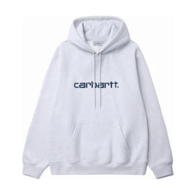 Carhartt WIP Loose Fit Hoodie with Embroidered Logo and Large Pocket CHXSWI030547N-216982