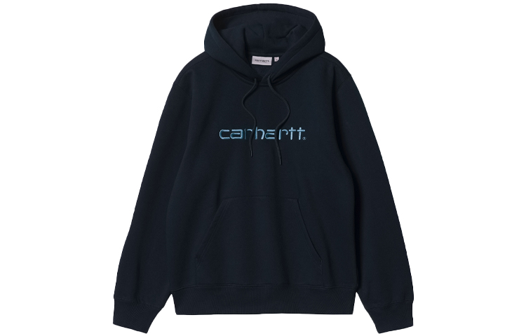 Carhartt WIP Loose Fit Letter Pattern Hoodie - Dark Blue I030230-0JD-XX
