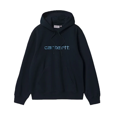 Carhartt WIP Loose Fit Letter Pattern Hoodie - Dark Blue I030230-0JD-XX