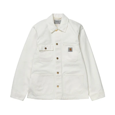 Carhartt WIP Loose Fit Long-Sleeve Jacket with Chest Pocket White I026480-D6-02
