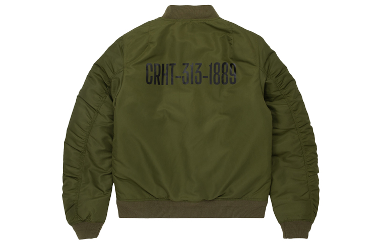 Carhartt WIP MA-1 Bomber Jacket Green Style with Pocket and Zip Detail CHXJKA82032XB-GRD