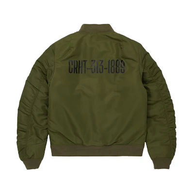 Carhartt WIP MA-1 Bomber Jacket Green Style with Pocket and Zip Detail CHXJKA82032XB-GRD