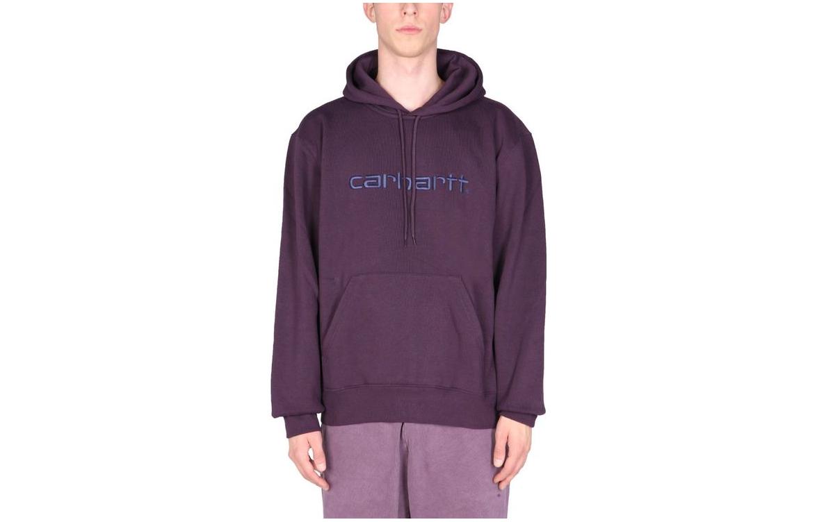 Carhartt WIP Maroon Logo Hoodie Long Sleeve I029573-0EO-XX
