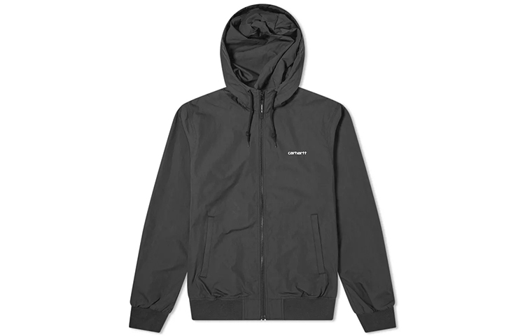 Carhartt WIP Marsh Hooded Jacket Black Cotton Blend Sportswear I027797-8900