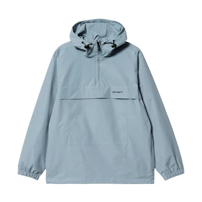 Carhartt WIP Men’s Solid Half-Zip Logo Hoodie Jacket Blue I030008-0SM-XX