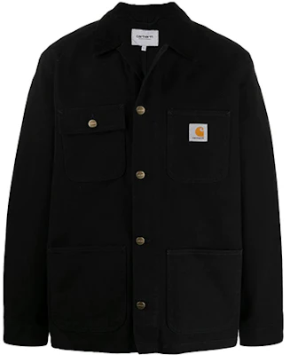 Carhartt WIP Michigan Coat Black Straight-Fit Denim Multi-Pocket Jacket I026480 Buy Carhartt WIP Michigan Coat Black Straight-Fit Denim Multi-Pocket Jacket I026480