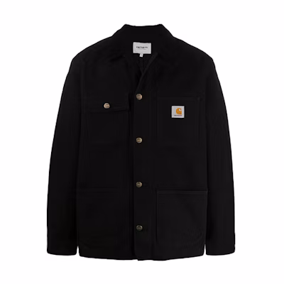 Carhartt WIP Michigan Coat Black Straight-Fit Denim Multi-Pocket Jacket I026480