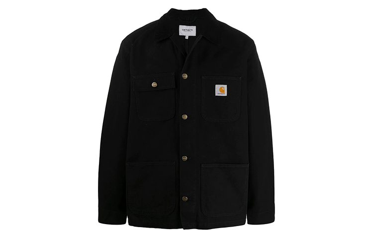 Order Carhartt WIP Michigan Coat Black Straight-Fit Denim Multi-Pocket Jacket I026480