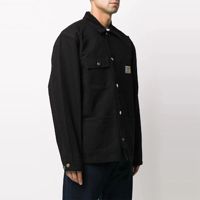 Carhartt WIP Michigan Coat Black Straight-Fit Denim Multi-Pocket Jacket I026480 Purchase Carhartt WIP Michigan Coat Black Straight-Fit Denim Multi-Pocket Jacket I026480