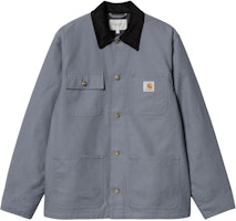 Carhartt WIP Michigan Coat Unisex Grey Button-Up Long Sleeve Jacket. I015261-2EP-01 Carhartt WIP Michigan Coat Unisex Grey Button-Up Long Sleeve Jacket. I015261-2EP-01