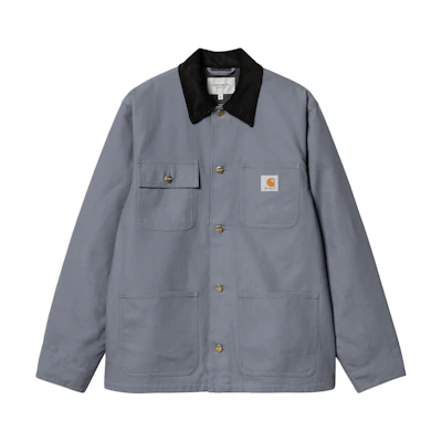 Carhartt WIP Michigan Coat Unisex Grey Button-Up Long Sleeve Jacket. I015261-2EP-01