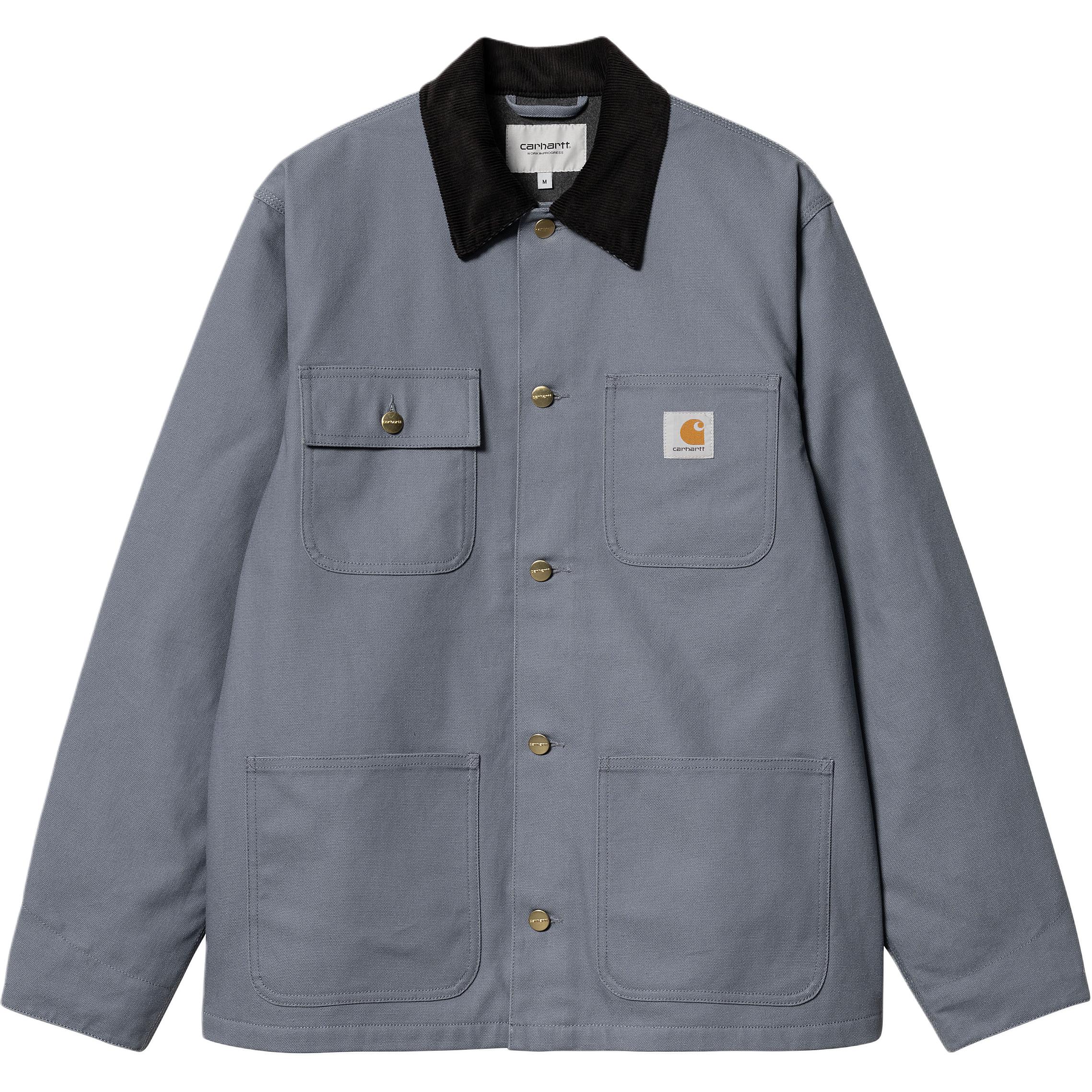 Order Carhartt WIP Michigan Coat Unisex Abu-Abu Jaket Lengan Panjang Kancing Depan. I015261-2EP-01