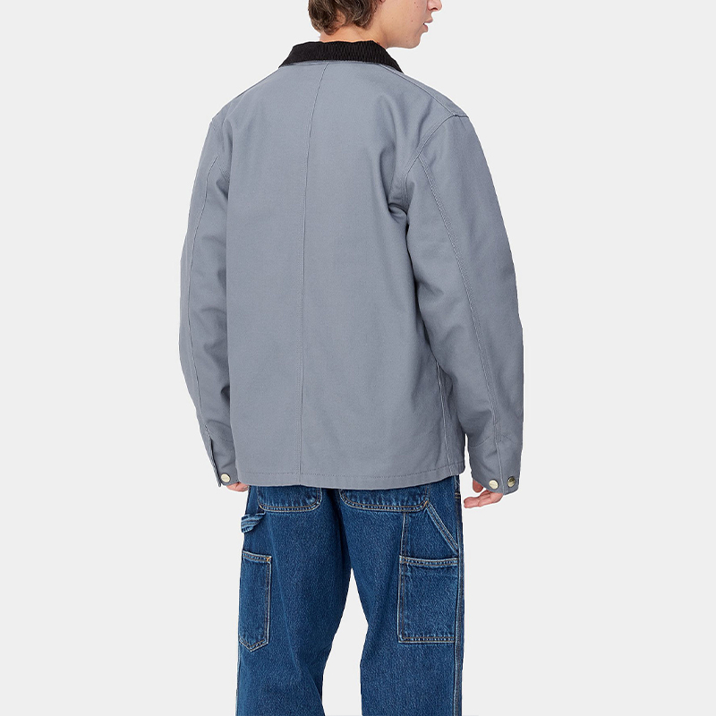 Details for Carhartt WIP Michigan Coat Unisex Abu-Abu Jaket Lengan Panjang Kancing Depan. I015261-2EP-01