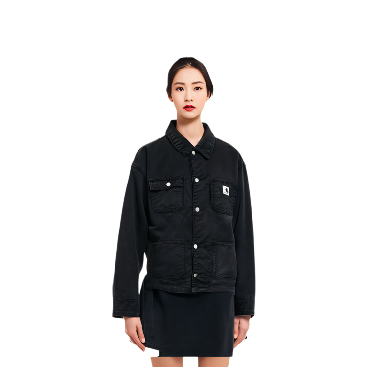 Cheap Carhartt WIP Michigan Jaket Hitam Mantap Kasual & Pakaian Kerja. I031567-89-GD