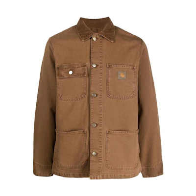 Carhartt WIP Michigan Jacket Brown Shirt-Style Logo Patch Jacket I026480-1EF-FH