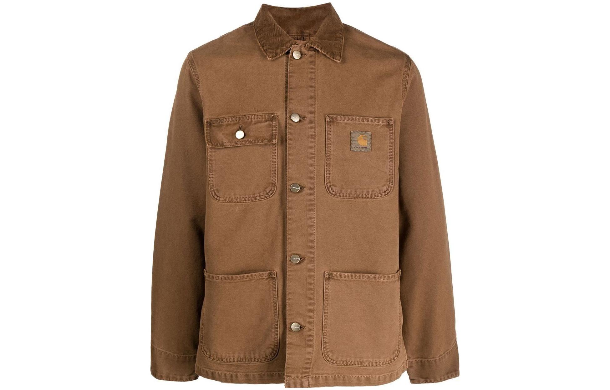 Carhartt WIP Michigan Jacket  Brown Shirt-Style Logo Patch Jacket I026480-1EF-FH 圖 2