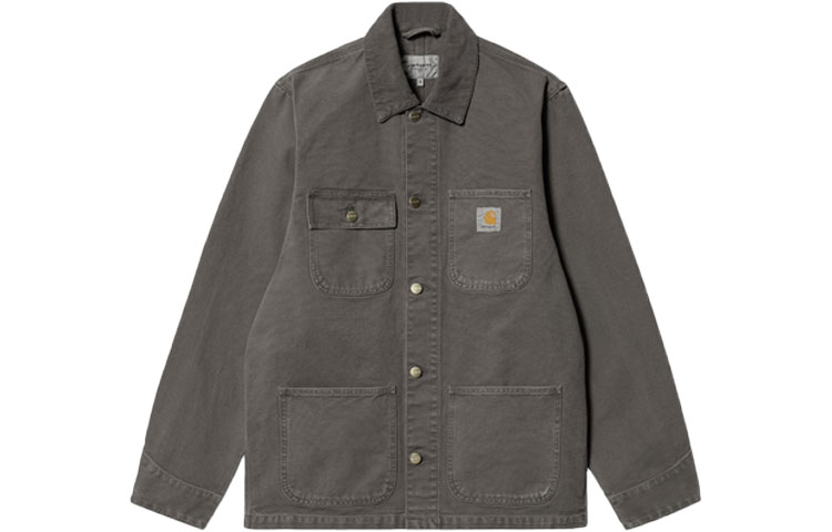 Carhartt WIP Michigan Jacket Black  Retro Workwear Pocket Logo Outerwear. I026480-00E-FH
