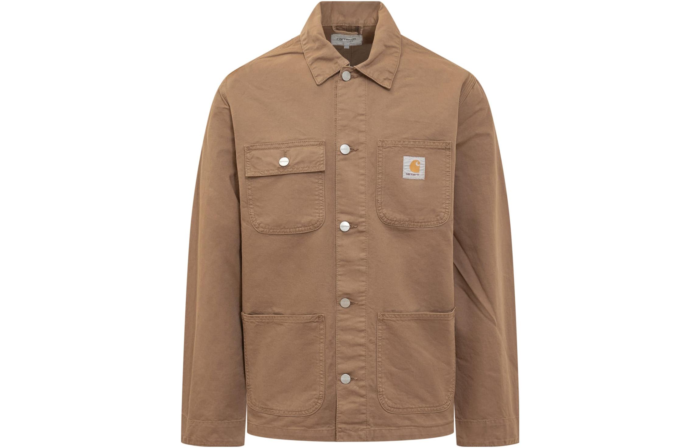 Carhartt WIP Michigan Jacket Brown Classic Button-Up Workwear Jacket I0248490312655
