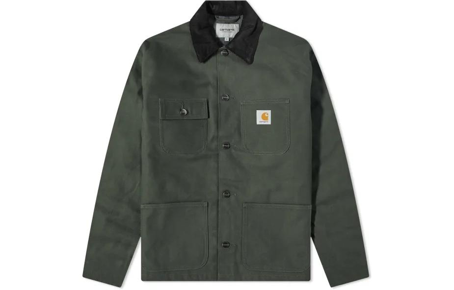 Carhartt WIP Michigan Jacket Classic Logo Patch Shirt Jacket Green I028425-0ZO01