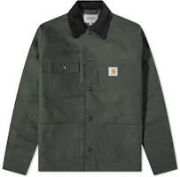 Carhartt WIP Michigan Jacket Classic Logo Patch Shirt Jacket Green I028425-0ZO01 Carhartt WIP Michigan Jacket Classic Logo Patch Shirt Jacket Green I028425-0ZO01