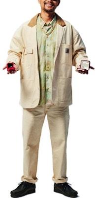 Carhartt WIP Michigan Jaket Warna Blok Santai Single-Breasted Off-White. A221062-05O-XX Shop Carhartt WIP Michigan Jaket Warna Blok Santai Single-Breasted Off-White. A221062-05O-XX